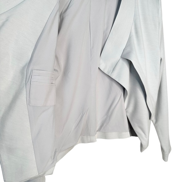 Elizabeth & Clarke | Gray Open Ponte Knit Blazer with Stain Tech Size 6 - Picture 7 of 12